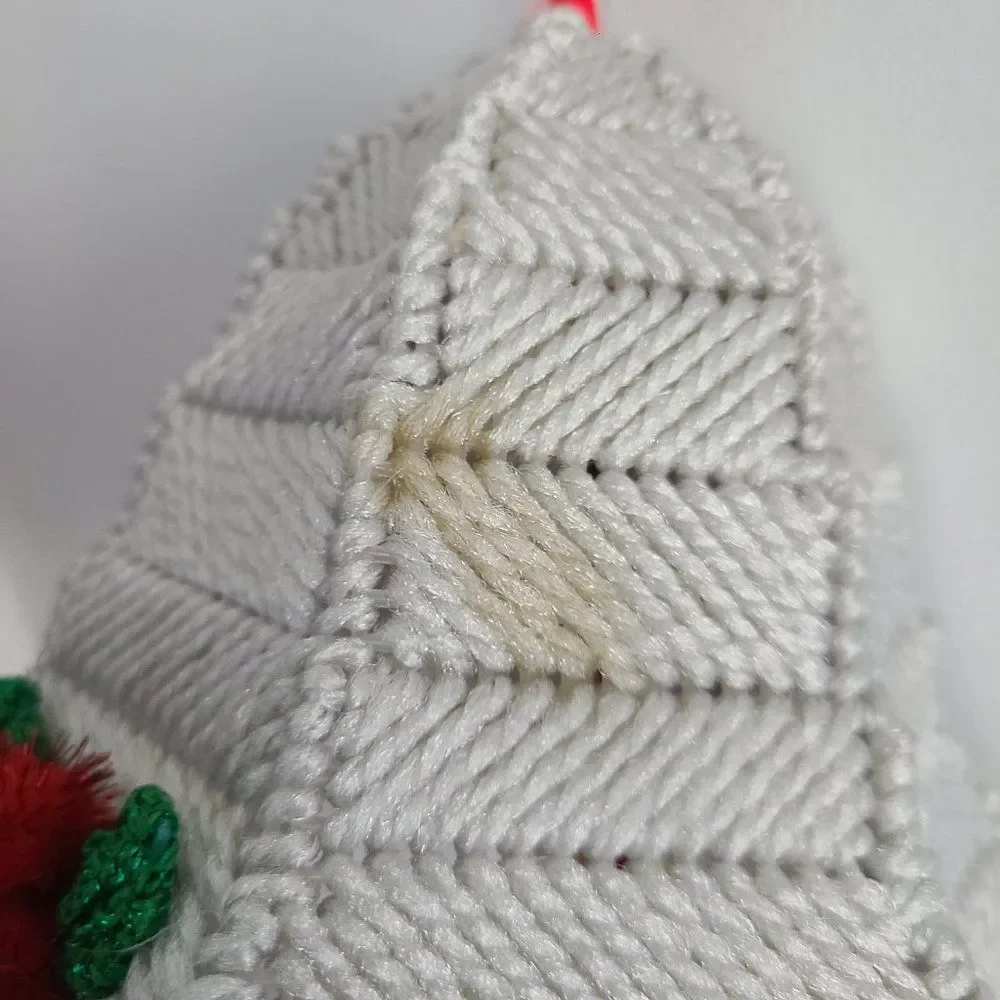 Vintage Plastic Canvas Silver Bells Holiday Hang-Up Mobile Ornament Decoration
